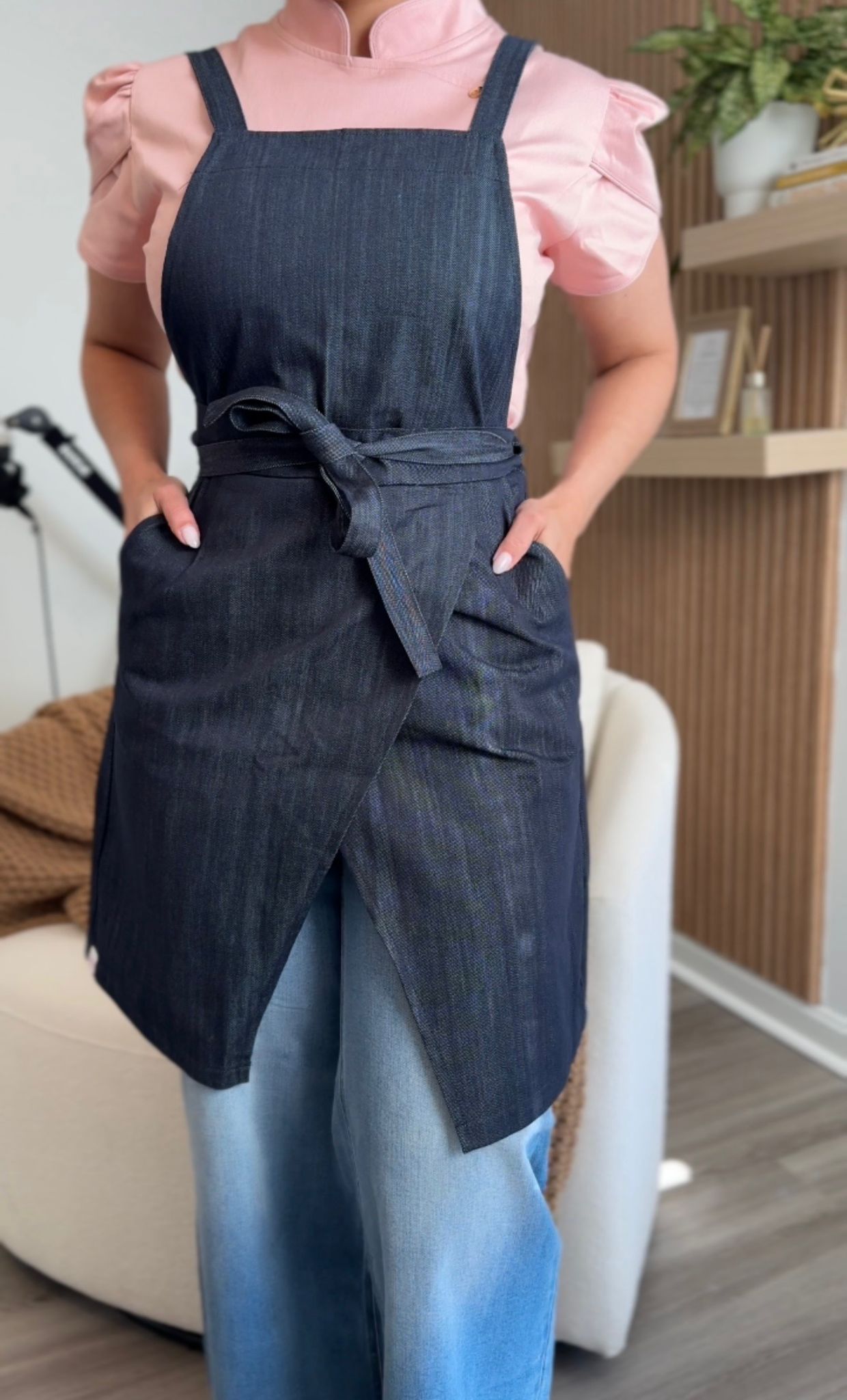 Delantal Denim Navy