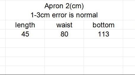 Size Apron